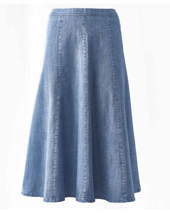 The Everblue Chic High-Waist Denim Skirt